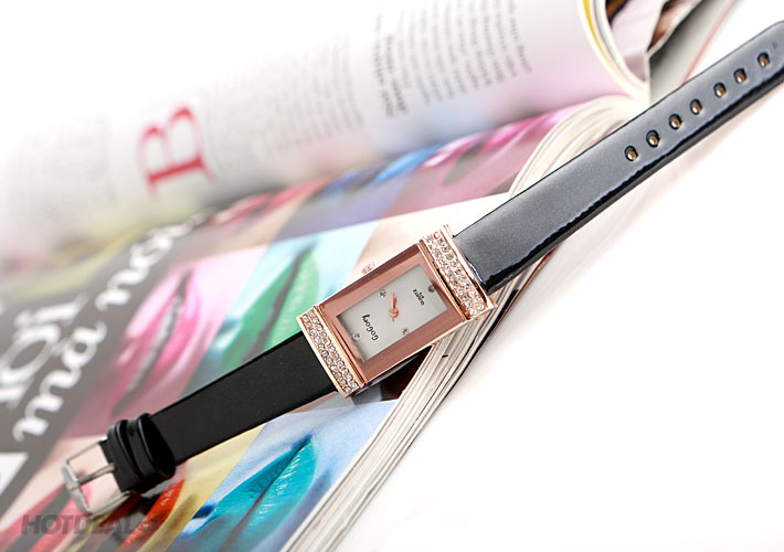 Đồng Hồ Gogoey Mặt Vu&ocirc;ng Đ&iacute;nh Hạt